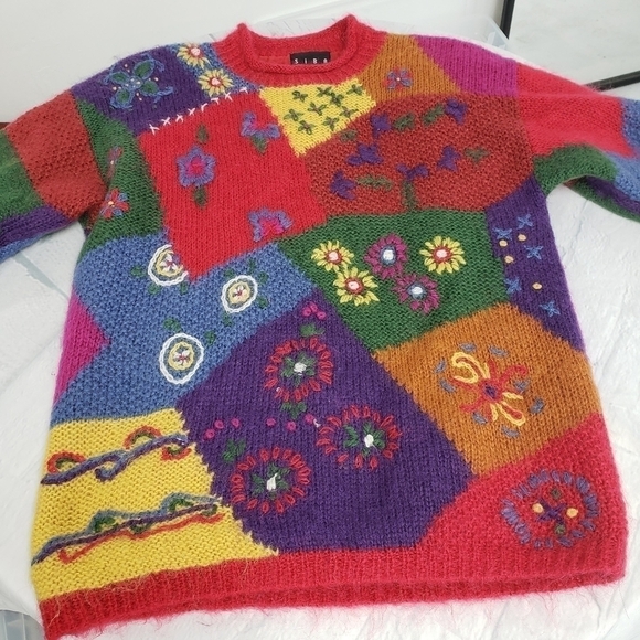 VINTAGE SiBA Mohair Lined Ski Sweater Tunic EUC - Picture 6 of 16